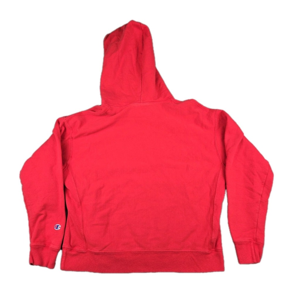 Champion Hooded Sweat Shirt Reverse Weave Womens 2X Large Red Vintage 90s Y2K - Picture 7 of 8